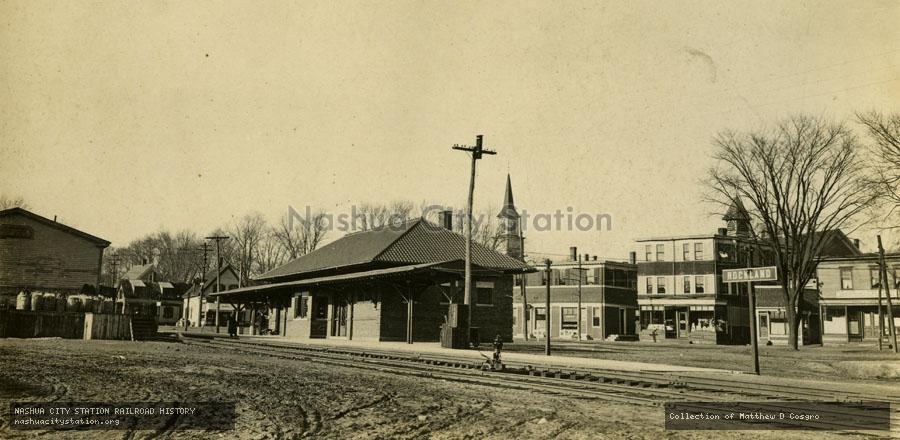 Postcard: Railroad Station, Rockland, Massachusetts